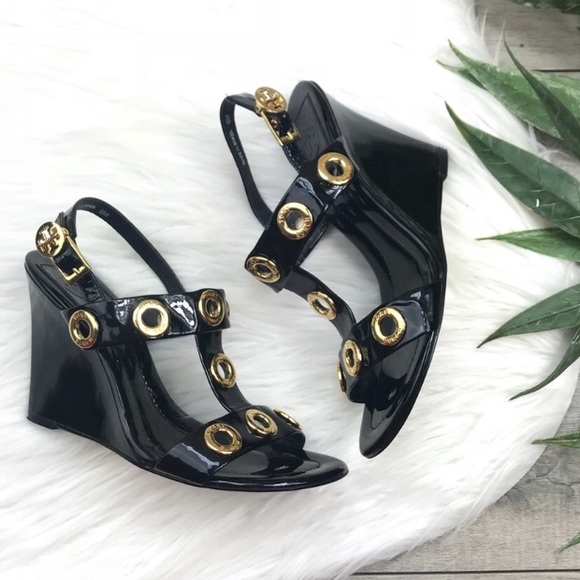 Tory Burch Shoes - Tory Burch Black Kathryn Wedge Sandal